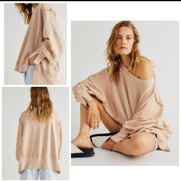 *RARE* S/O FREE PEOPLE Camden Sweatshirt We The Free - Picture 7 of 11